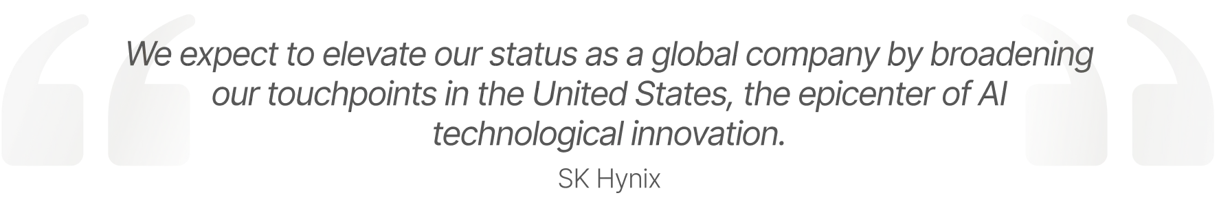 SK Hynix US expansion quote