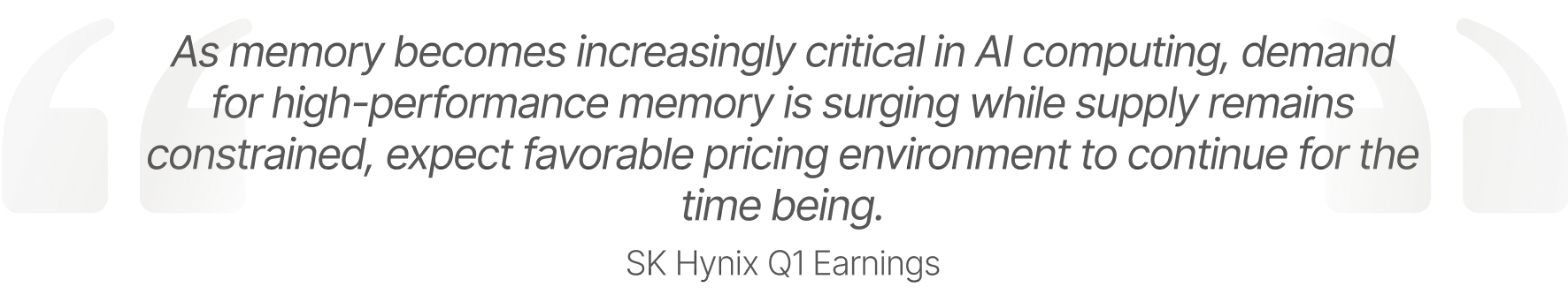 SK Hynix memory demand quote