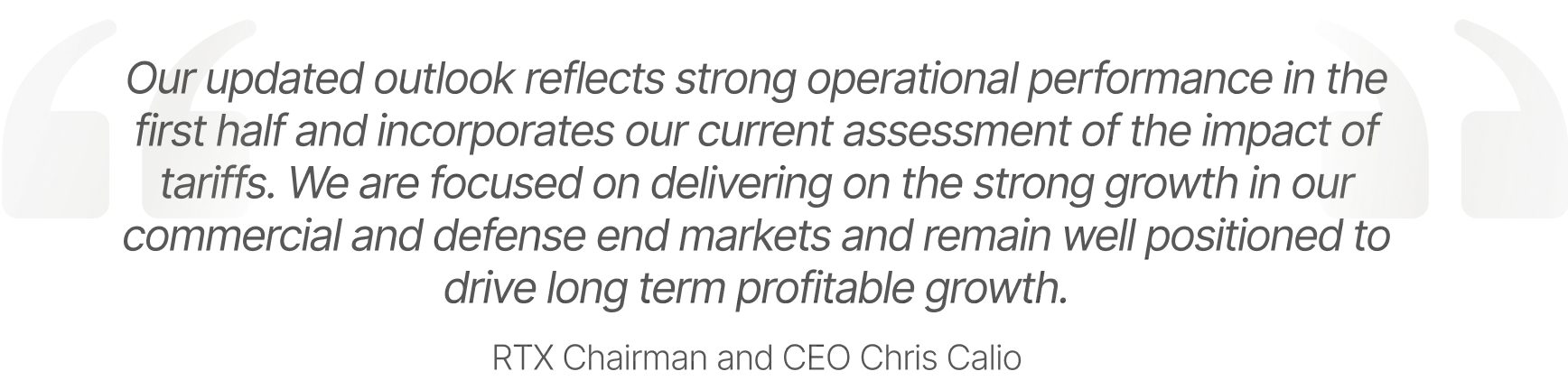 Updated outlook driven by strong operational performance