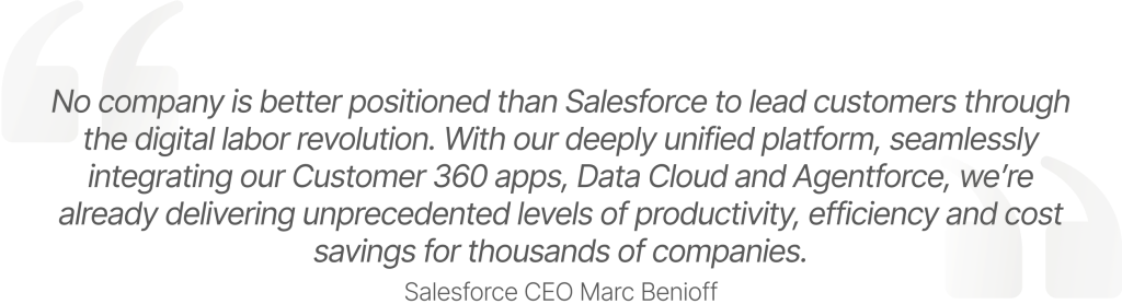 Salesforce CEO Marc Benioff promoting digital labor revolution